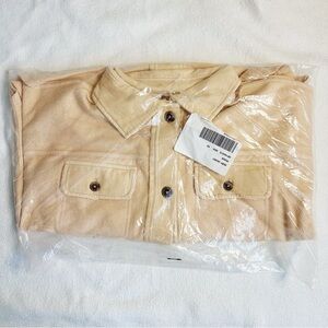 Free People NWT Ruby Button Up Jacket Shacket in color Peach, size Extra Small